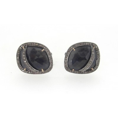 Multi Color Sapphire Cufflink